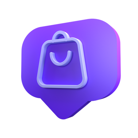 Shop Message  3D Icon