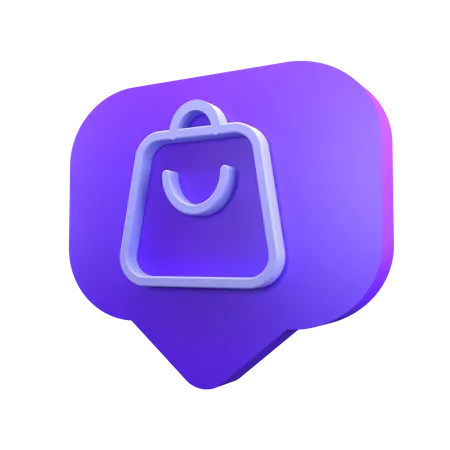 Shop Message  3D Icon