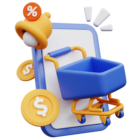 Shop Mobile  3D Icon