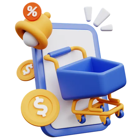 Shop Mobile  3D Icon