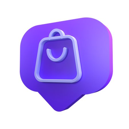 Shop-Nachricht  3D Icon