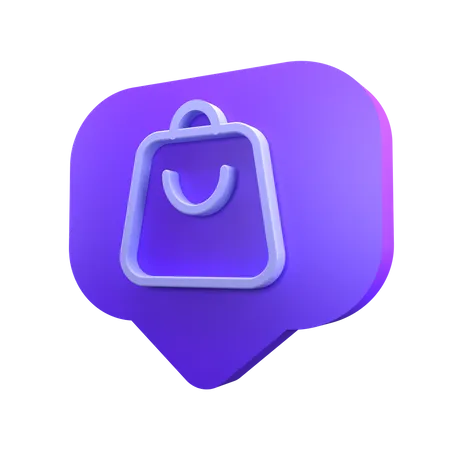 Shop-Nachricht  3D Icon