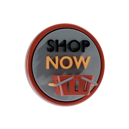 Shop Now Button 3 D Icon 3D Illustration