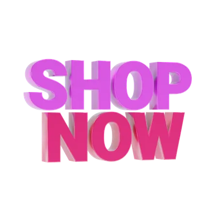Shop Now Shopping Text 3 D Icon 3D Icon