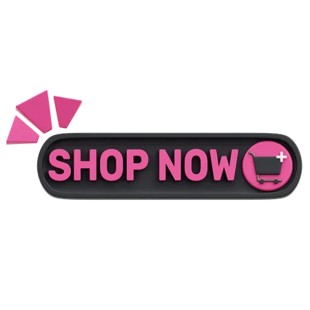 Shop Now Button  3D Icon