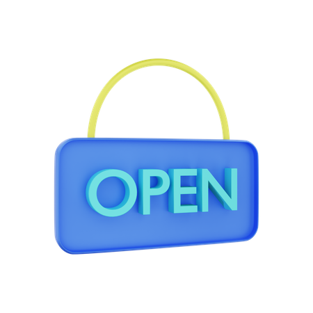 Shop Open  3D Illustration
