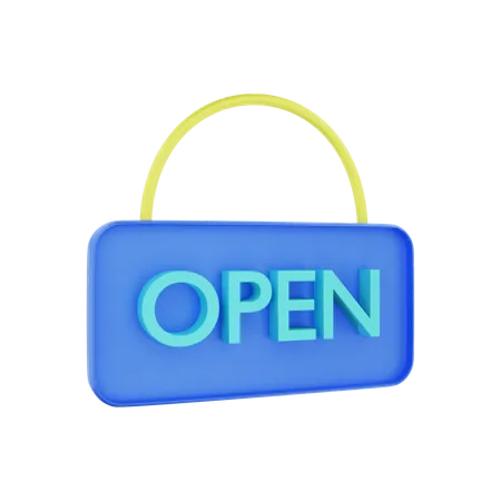 Shop Open  3D Illustration