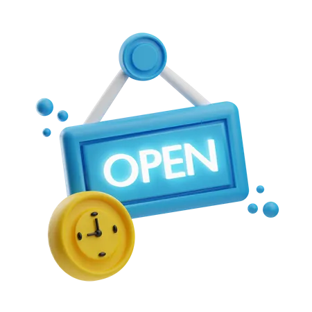 Shop Open Time  3D Icon