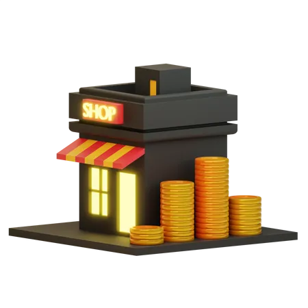 Shop Profit  3D Icon