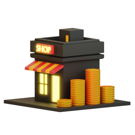 Shop Profit 3D Icon