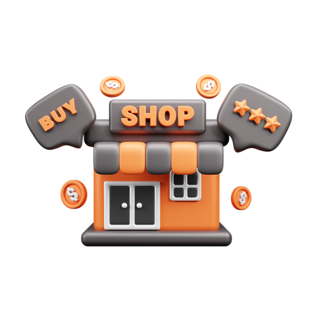 Shop Rating  3D Icon