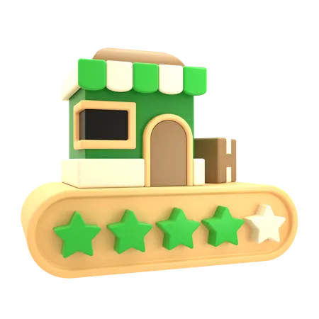 Shop Rating 3D Icon