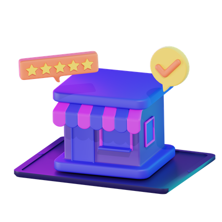 Shop Rating 3D Icon