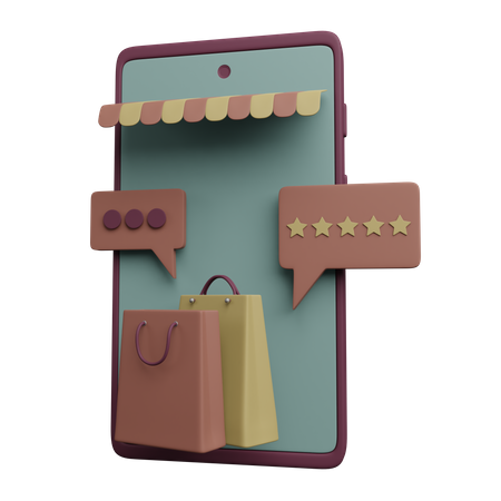 Shop Rating  3D Icon