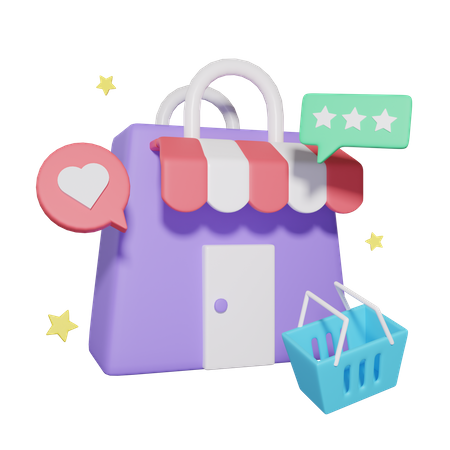 Shop Review  3D Icon