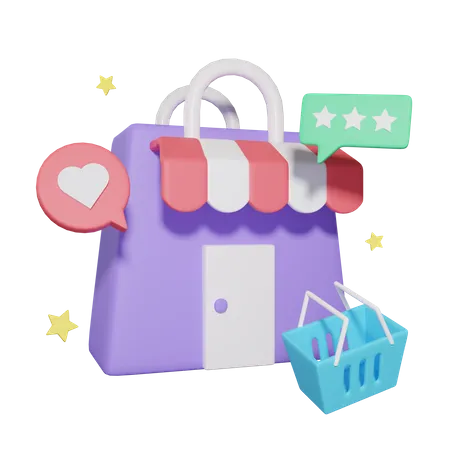 Shop Review  3D Icon