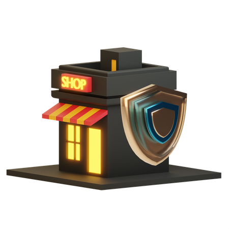 Shop Security  3D Icon