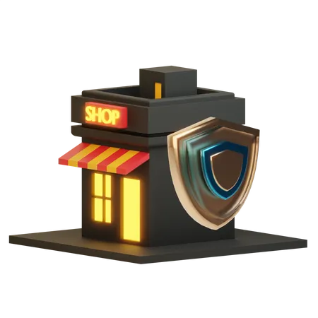 Shop Security  3D Icon