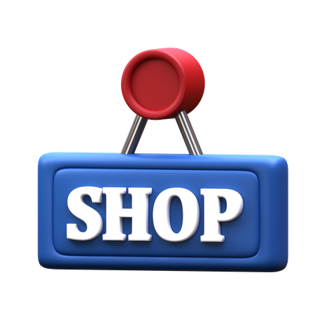 Shop Sign  3D Icon