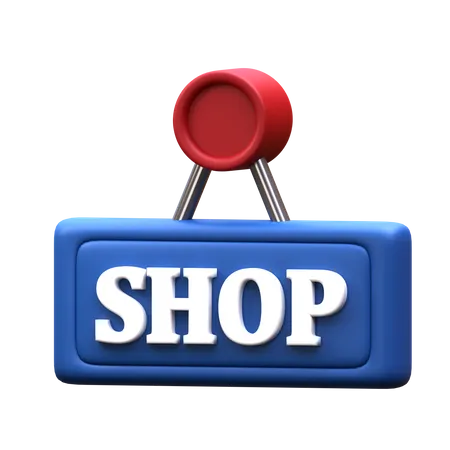 Shop Sign  3D Icon