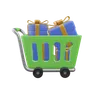 Shoping Cart And Giftbox