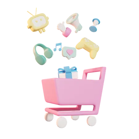 Shopping  3D Illustration