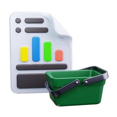 Shopping Analysis  3D Icon