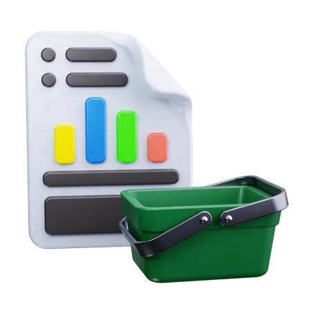 Shopping Analysis  3D Icon