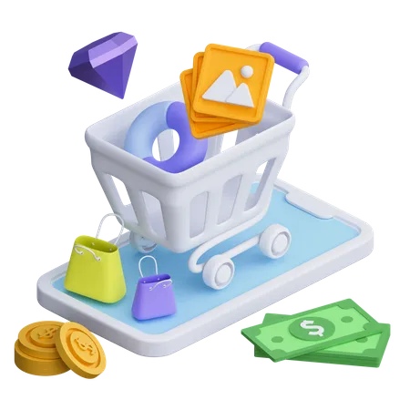 Shopping Analysis  3D Icon