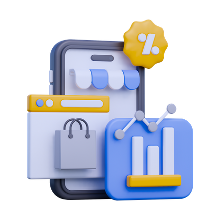 Shopping Analysis  3D Icon