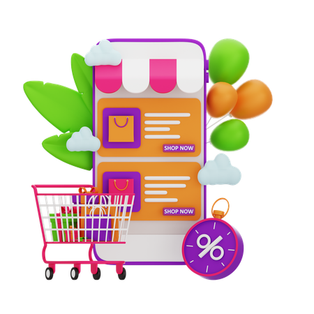 Shopping App  3D Icon