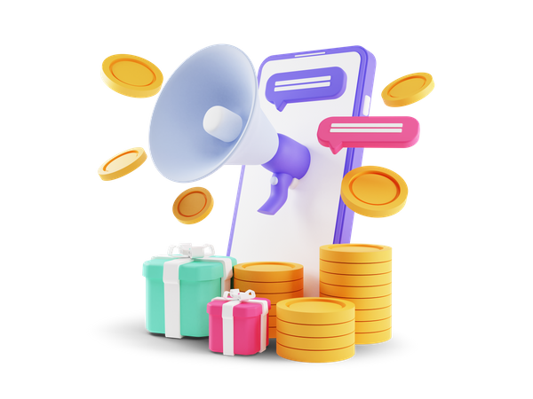 Shopping App Promotion  3D Icon
