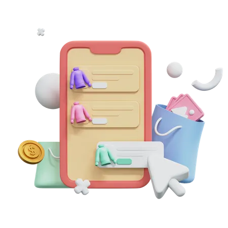 Shopping Application  3D Icon