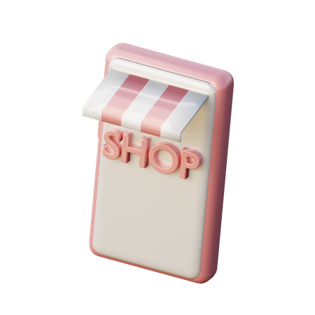 Shopping Application 3D Illustration