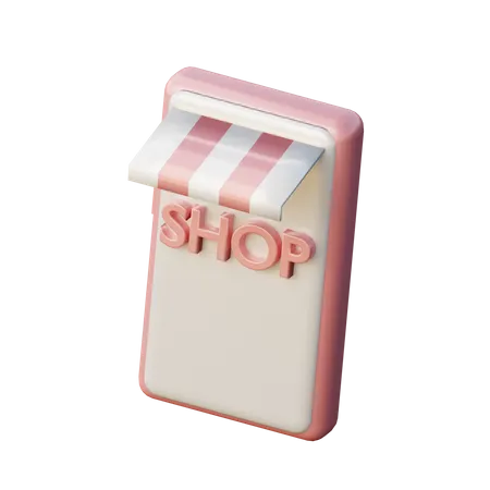Shopping Application  3D Illustration