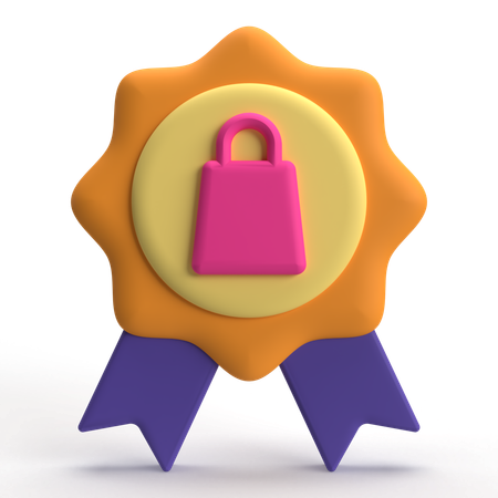 Shopping Badge  3D Icon