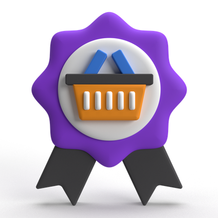 Shopping Badge  3D Icon