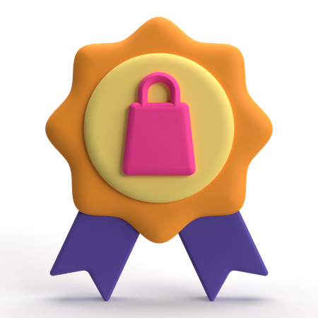 Shopping Badge  3D Icon