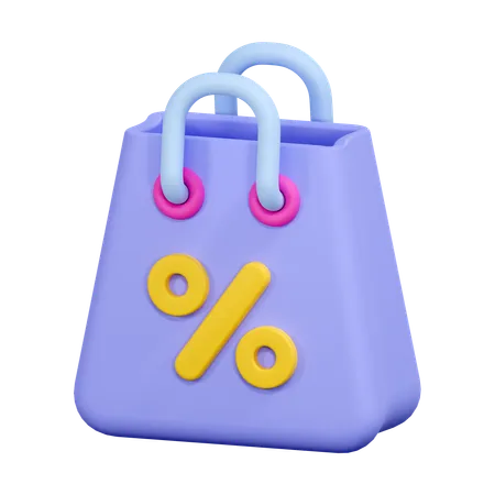 Shopping Bag Sale 3D Icon