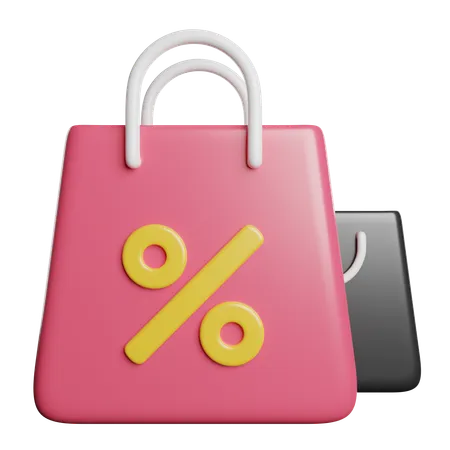 Shopping Bag Sale 3D Icon