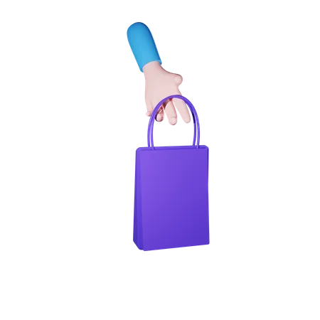 Shopping Bag 3 D Illustration Contains PNG BLEND And OBJ Files 3D Illustration
