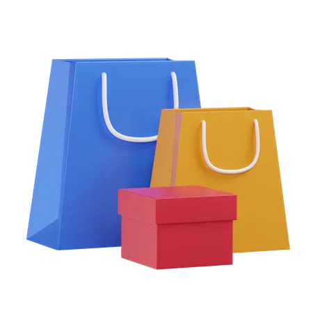Shopping Bag In Transparent Background 3 D Illustration 3D Illustration