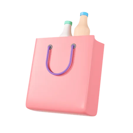 Shopping Bag Icon 3D Illustration