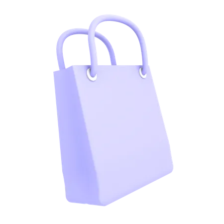 Ecommerce Icon Empty Blue Shopping Bags 3 D Illustration 3D Illustration