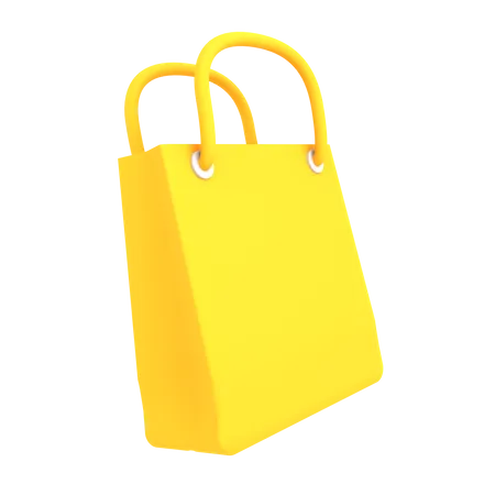 Ecommerce Icon Square Shopping Bags 3 D Illustration 3D Illustration
