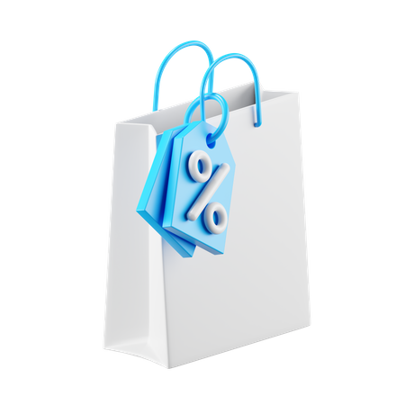 Shopping Bag And Coupon  3D Icon