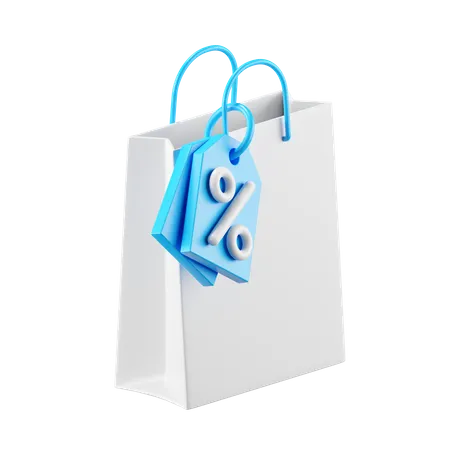 Shopping Bag And Coupon  3D Icon