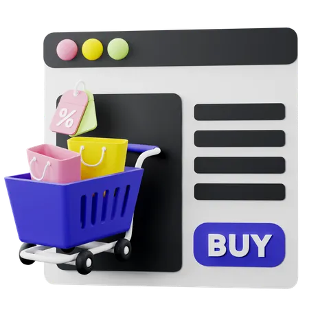 Shopping Bag And Discount Tags  3D Icon