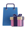 Shopping Bag And Gift Box