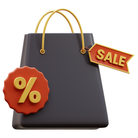 Shopping Bag Discount  3D Icon